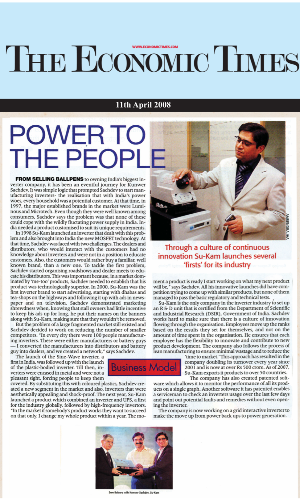 The Economic Times - Power to the People