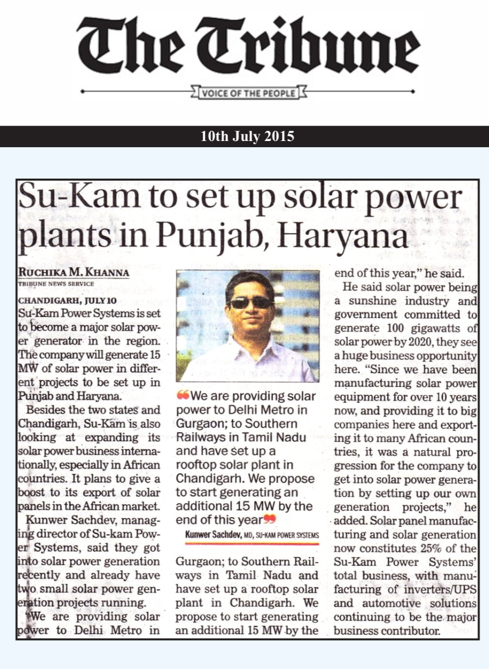 Article in Tribune