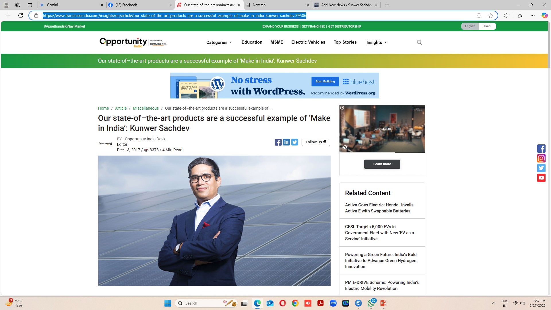 oppurtunity India online
