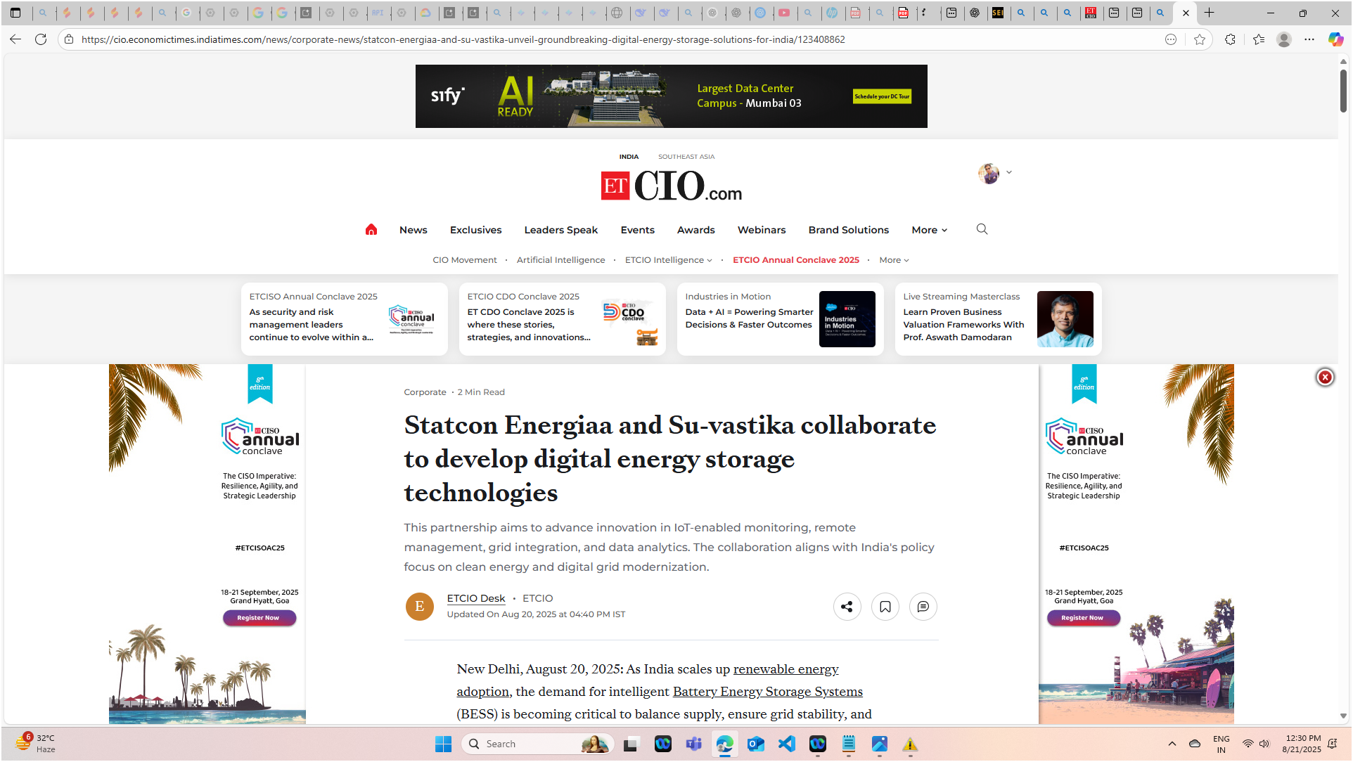 Statcon Energiaa and Su-vastika Collaborate on Digital Energy Storage Systems