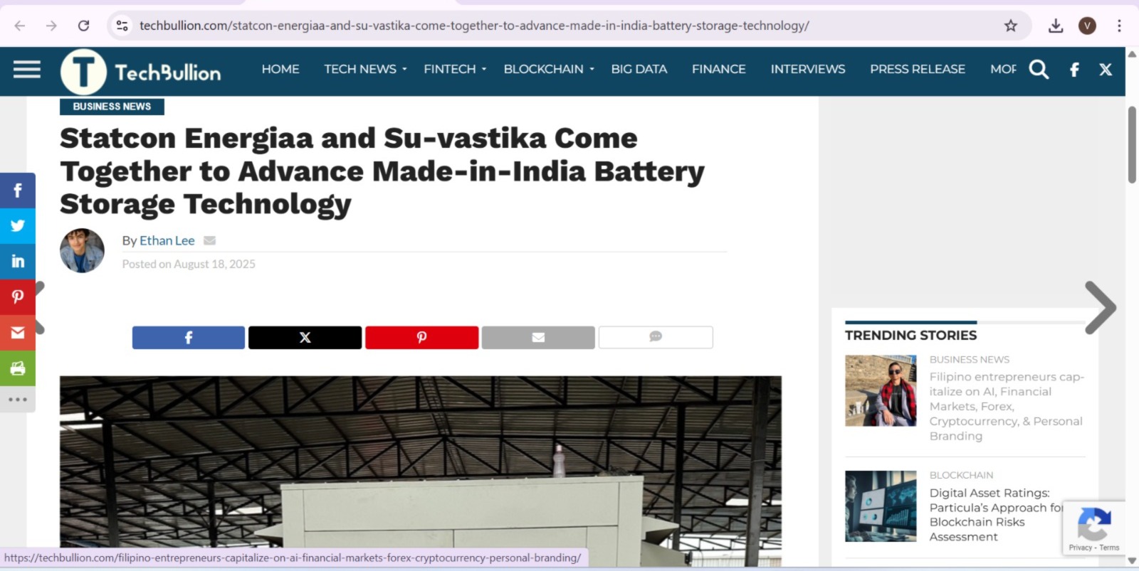 Statcon Energiaa and Su-vastika Come Together to Advance Made-in-India Battery S