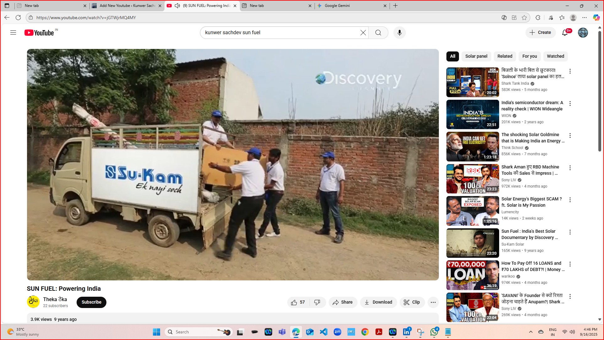 Discovery Channel Sun Fuel