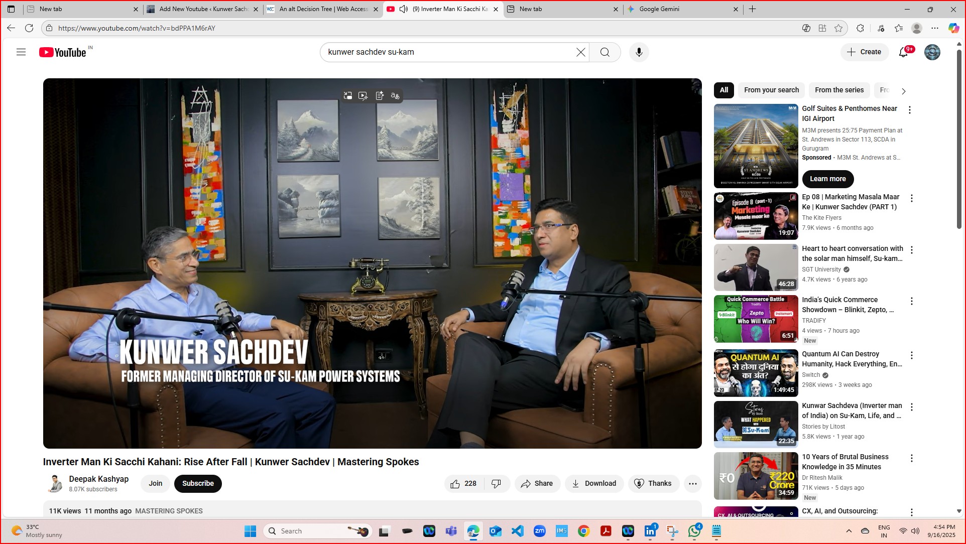 kunwer Sachdev with Deepak kashyap