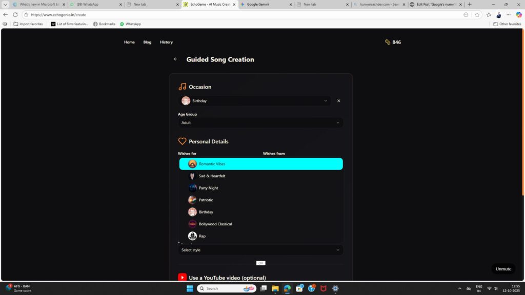 The tunes customised for Echogenie.in