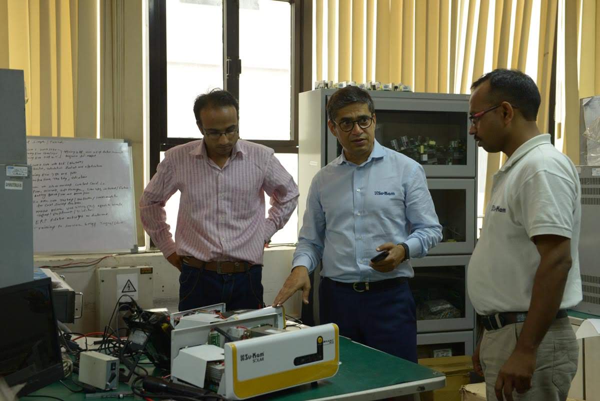 Kunwer Sachdev at the Su-Kam R&D Unit, Gurugram