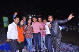 Sunil Badesra with his team