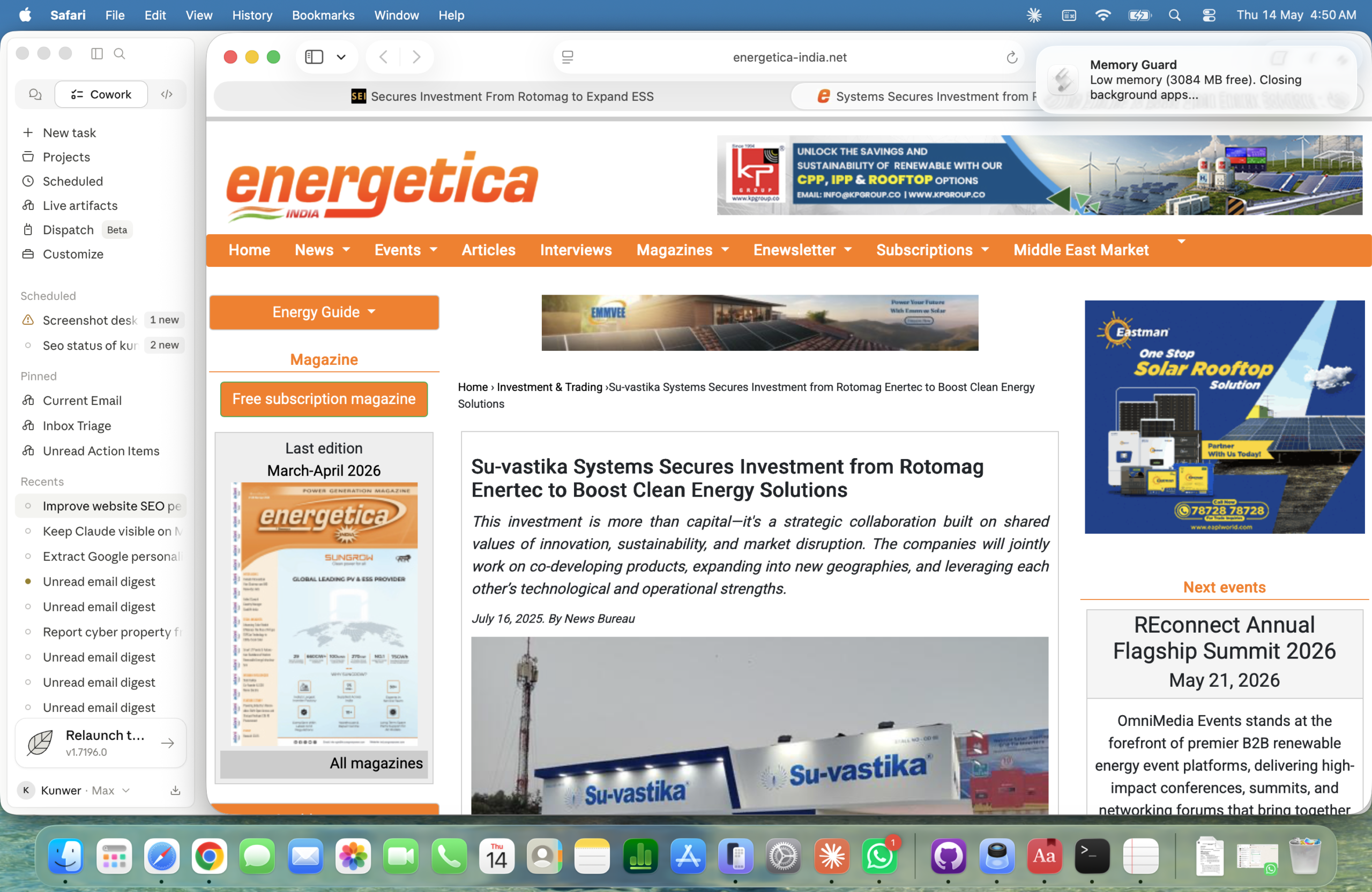 Su-vastika Systems Secures Investment from Rotomag Enertec — Energetica India