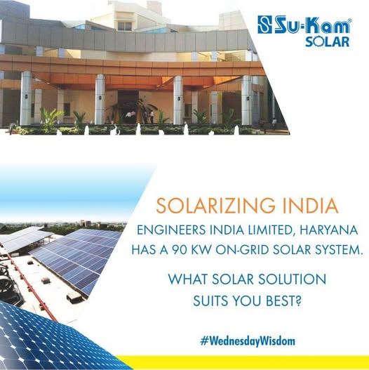 Engineers India Limited (Navratna PSU) — 90 KW On-Grid Su-Kam Solar