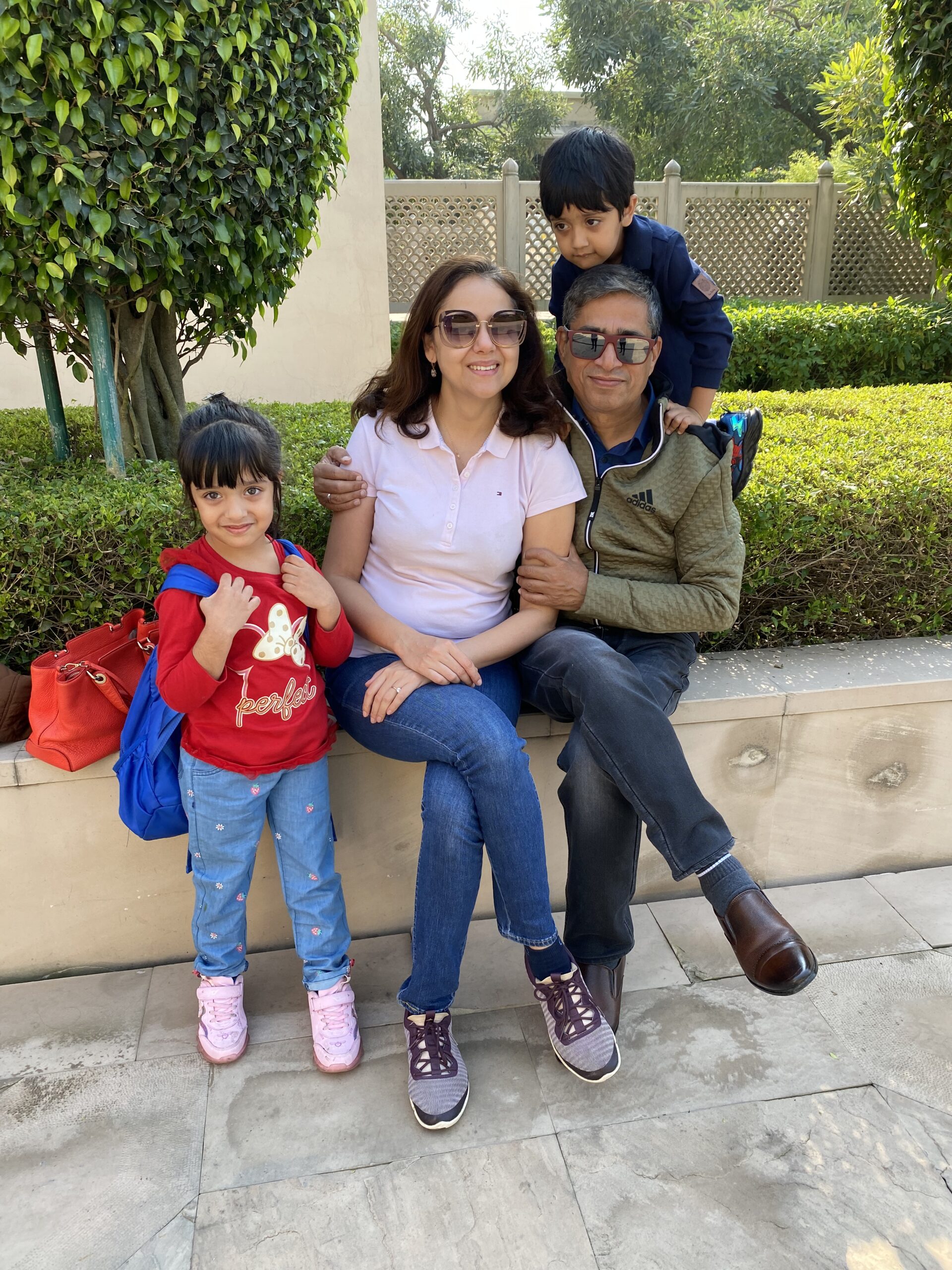 Kunwer with Khushboo and twins