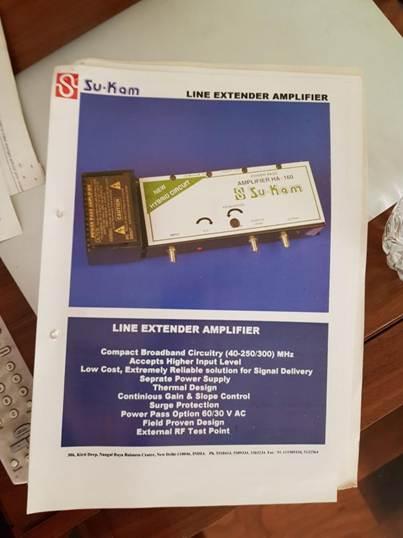 Su-Kam Line Extender Amplifier product brochure