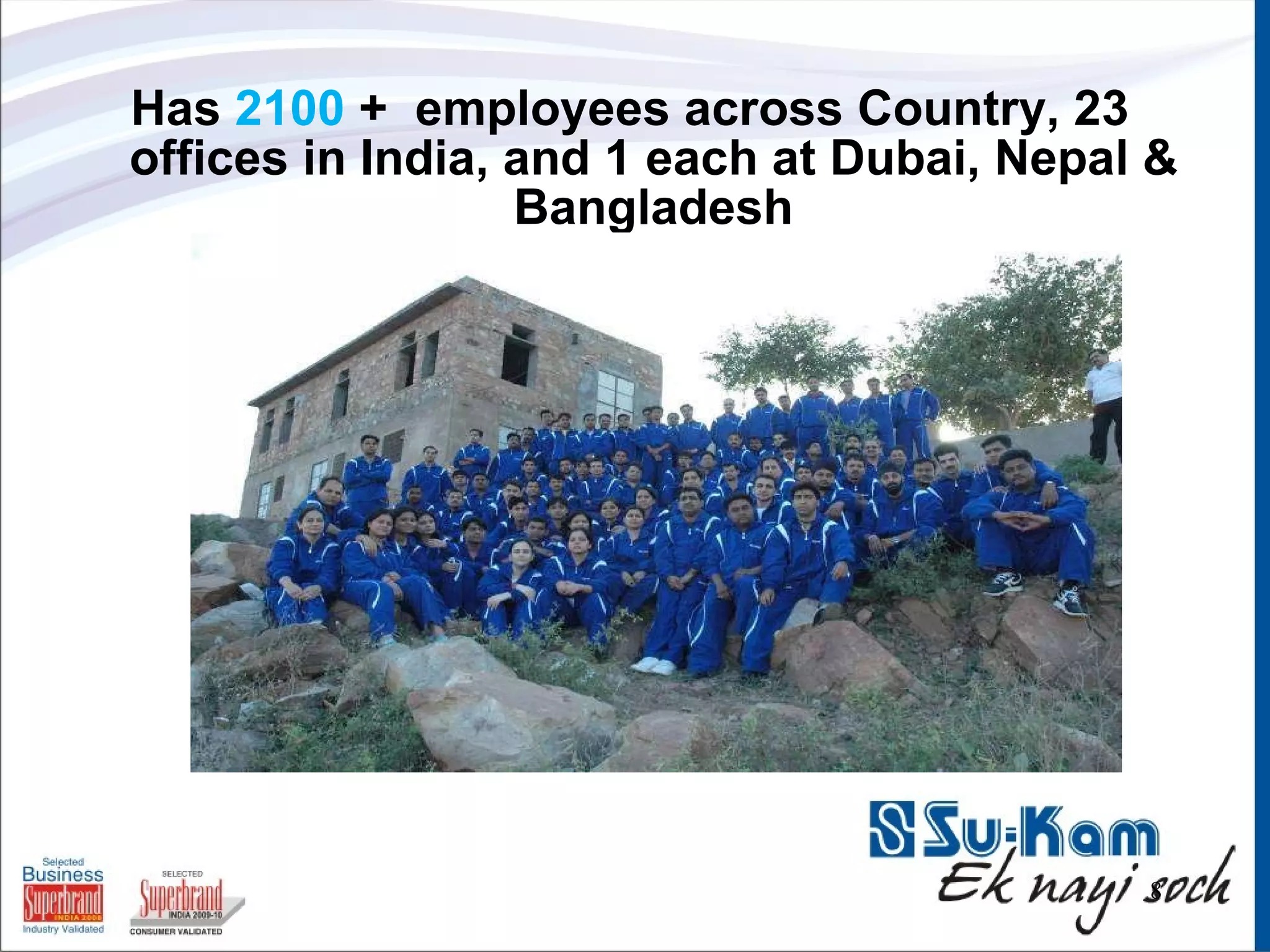 Present Status — 10,000 Dealers, 6 Manufacturing Units, Export to 71+ Countries