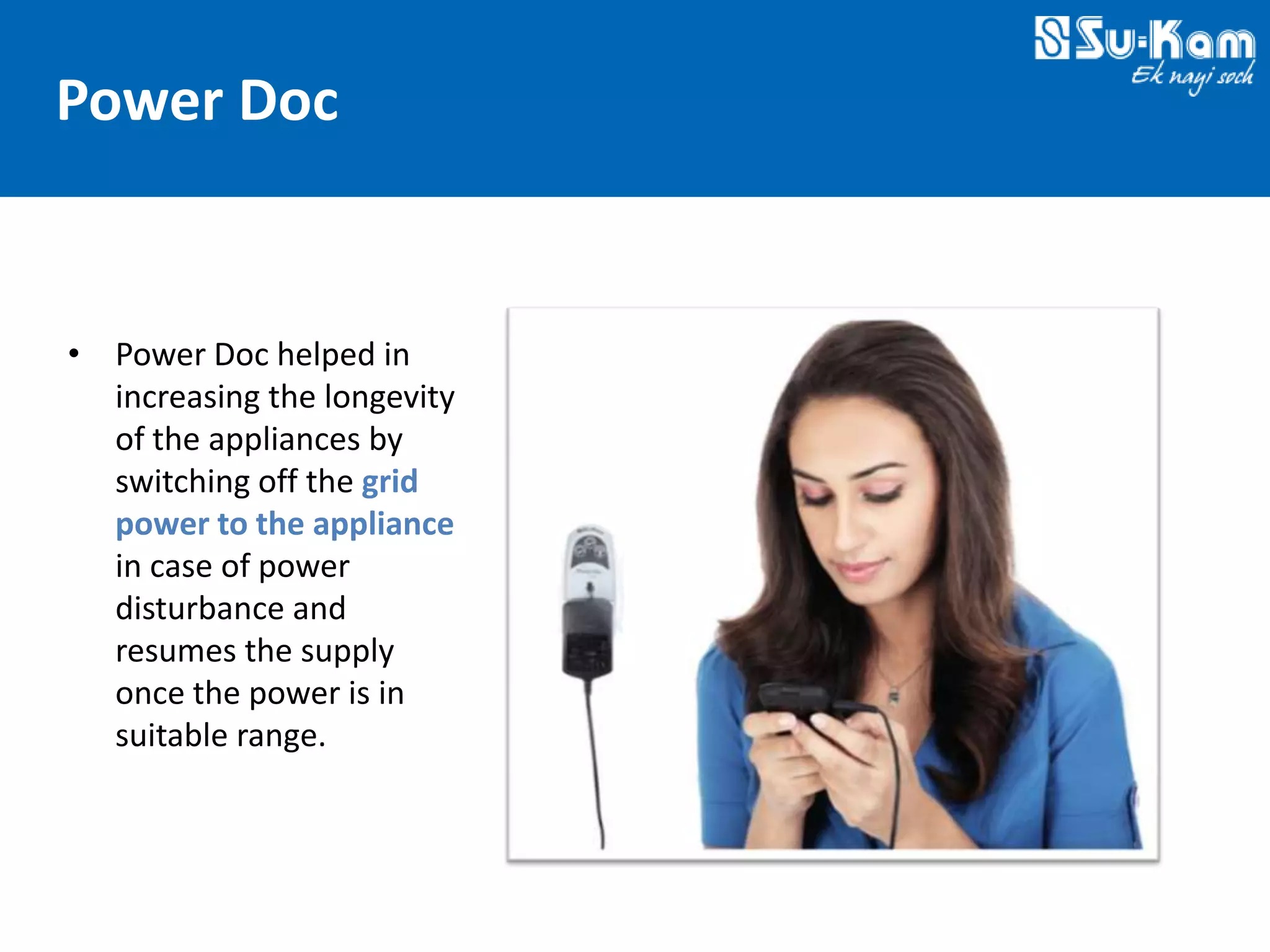 Technovations at Su-Kam 2012 — Slide 29: Power Doc — Monitoring