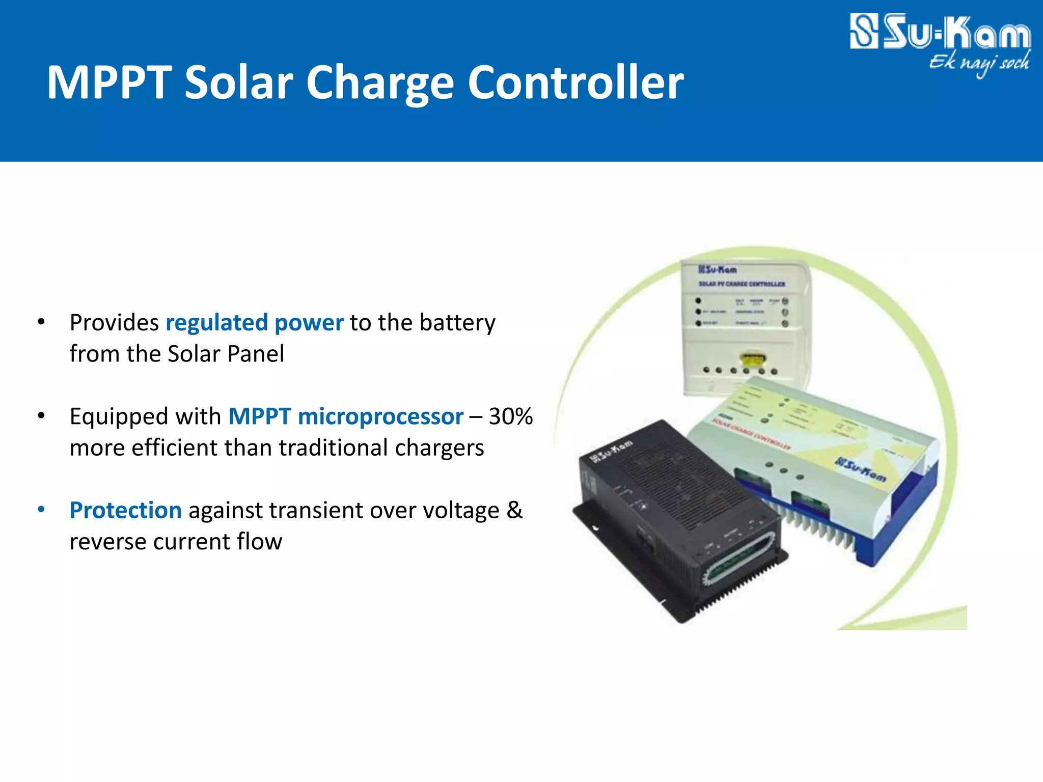 Technovations at Su-Kam 2012 — Slide 35: MPPT Charge Controller