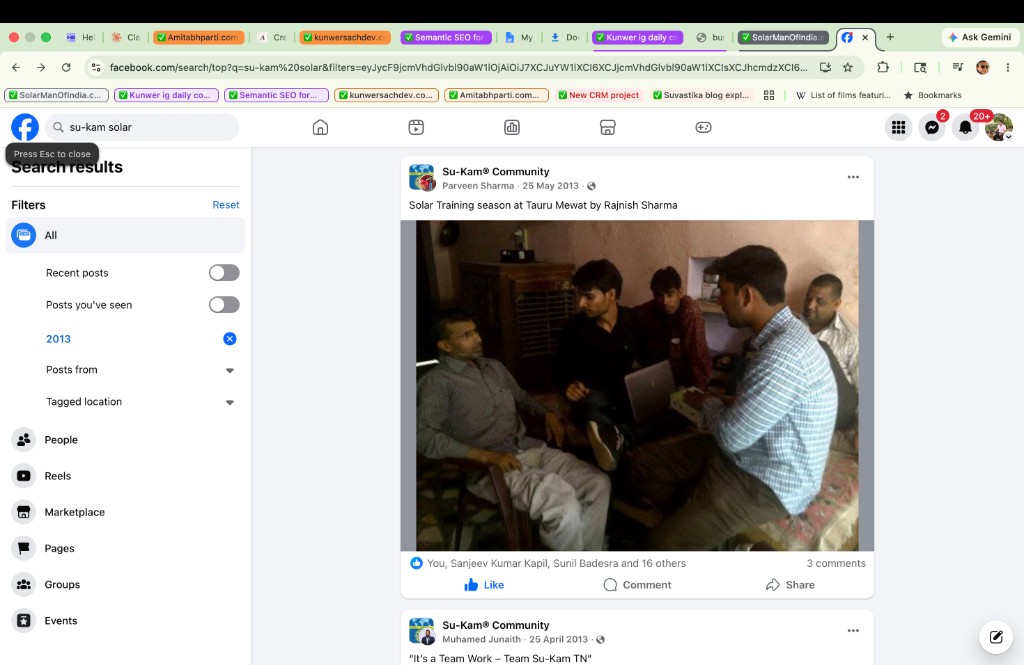 Su-Kam solar training session at Tauru Mewat in 2013