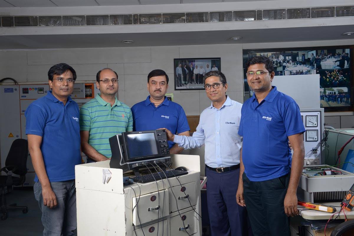Sanjeev Saini with the Su-Kam hardware testing and development team