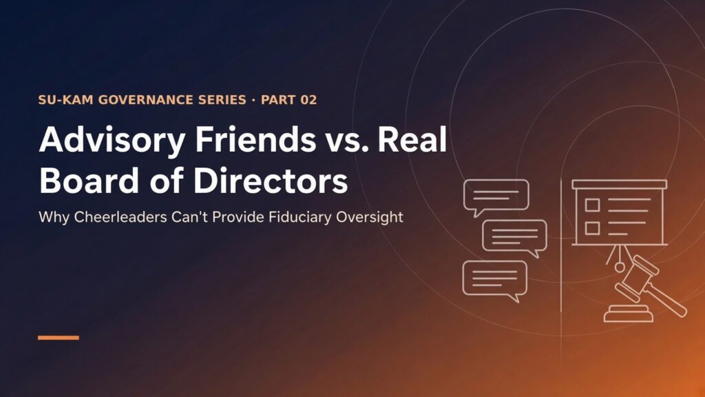 Advisory Friends vs. Real Board of Directors — Why Cheerleaders Can't Provide Fiduciary Oversight