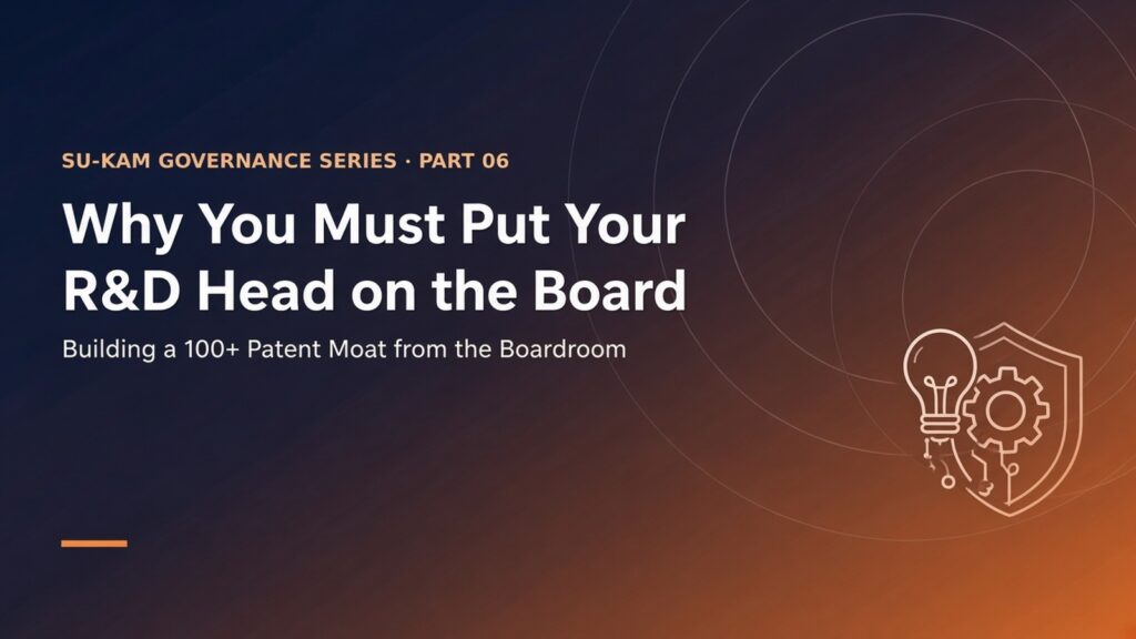 Why You Must Put Your R&D Head on the Board — Building a 100+ Patent Moat from the Boardroom