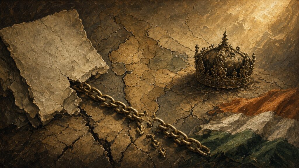 Torn constitutional covenant — the 1947 royal bargain broken in 1971