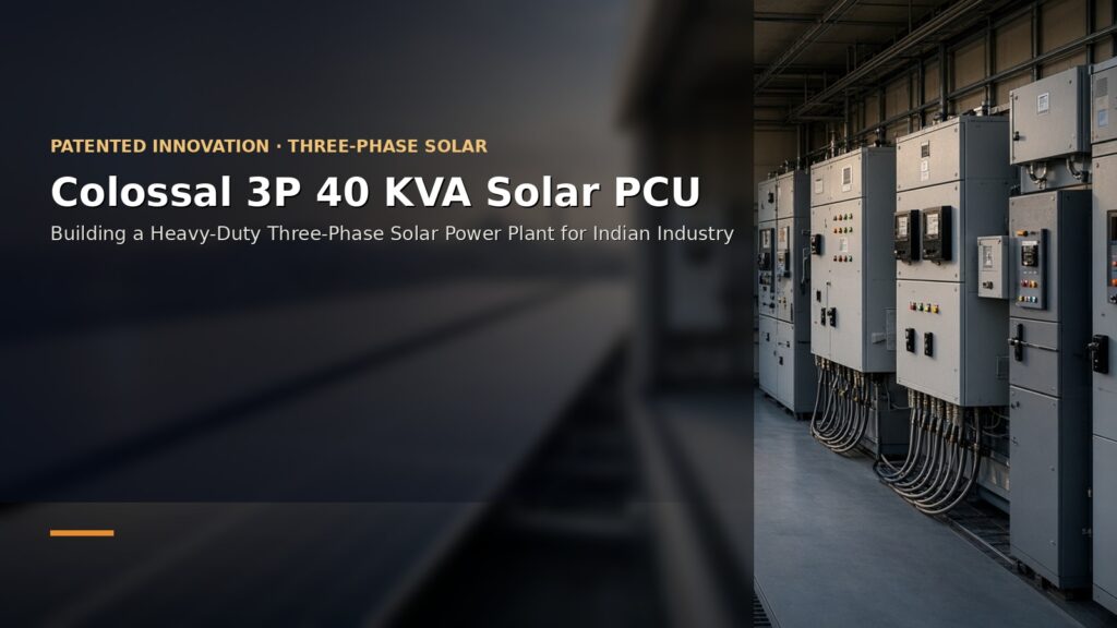 Colossal 3P 40 KVA Solar PCU — Building a Heavy-Duty Three-Phase Solar Power Plant for Indian Industry