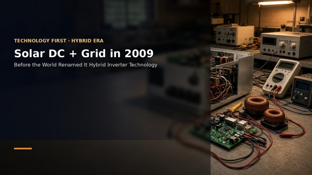 Solar DC + Grid in 2009 — Before the World Renamed It Hybrid Inverter Technology