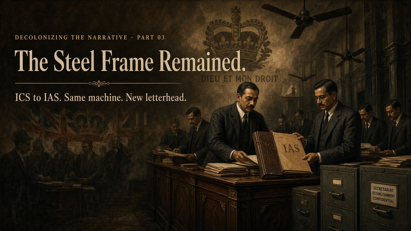 ICS to IAS — the colonial steel frame rebranded after 1947
