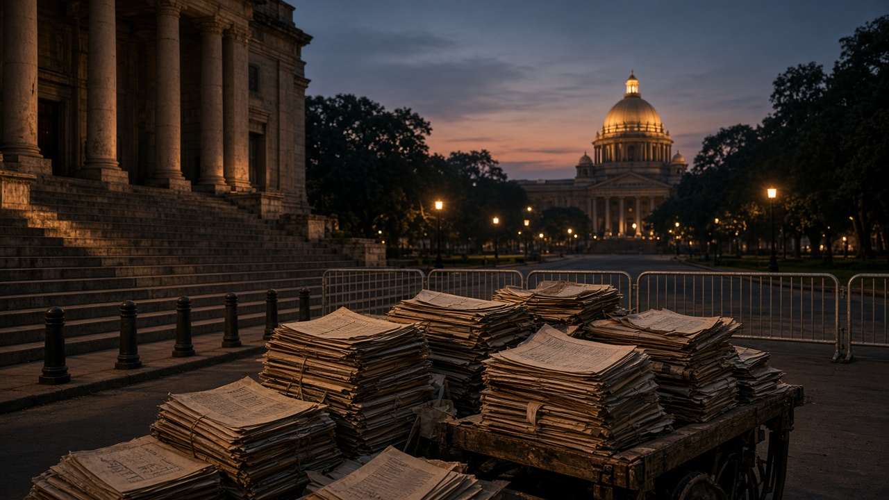 Court steps buried in case files — surplus of statutes, deficit of justice
