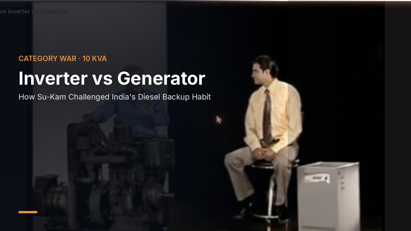 Inverter vs Generator — How Su-Kam Challenged India's Diesel Backup Habit