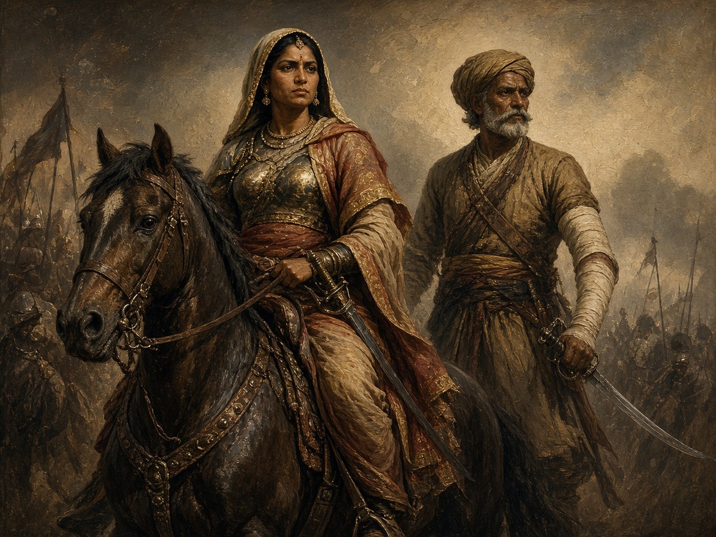 Rani Lakshmibai of Jhansi and Kunwar Singh — dignified 1857 resistance
