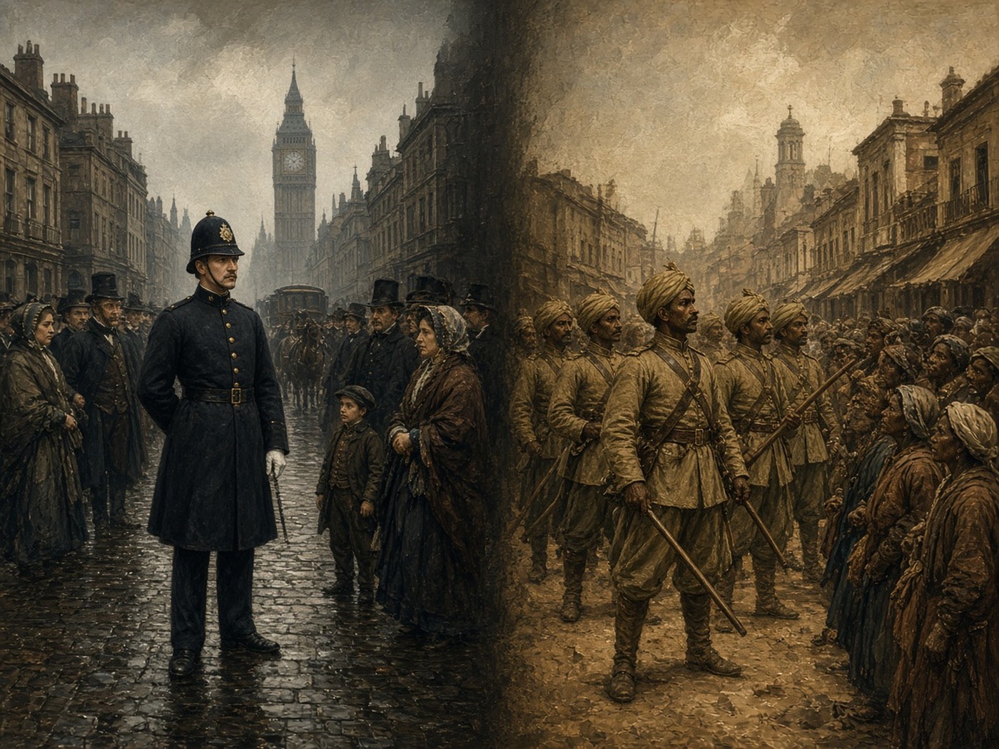 Peel’s civilian bobby versus the 1861 colonial police force in India