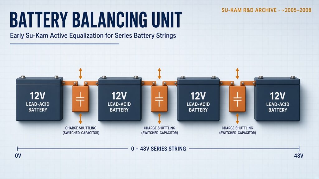Battery Balancing Unit — Early Su-Kam active equalization