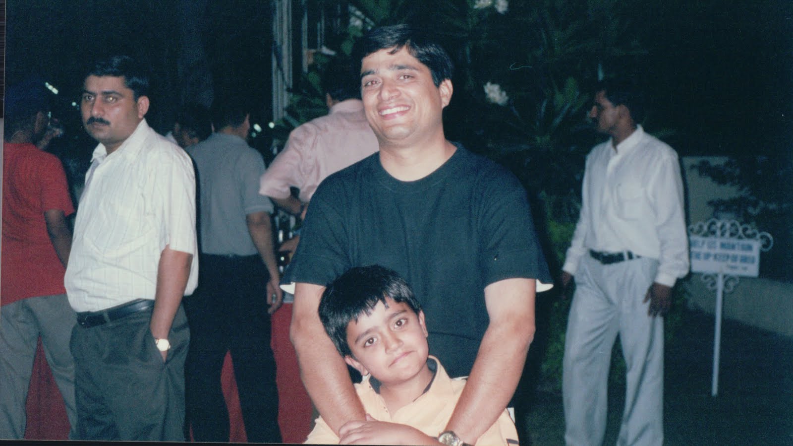 Kunwer Sachdev with young Shourrya at an evening gathering
