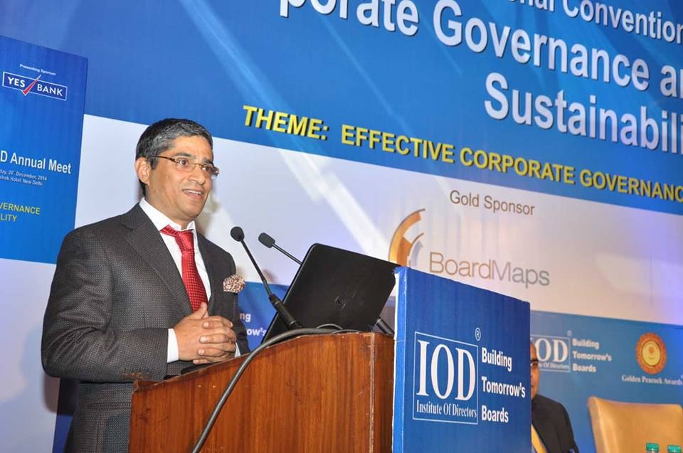 Kunwer Sachdev addressing the IOD National Convention at The Ashok, New Delhi, 20 December 2014